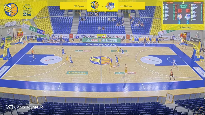 View of the field during BC Opava basketball game