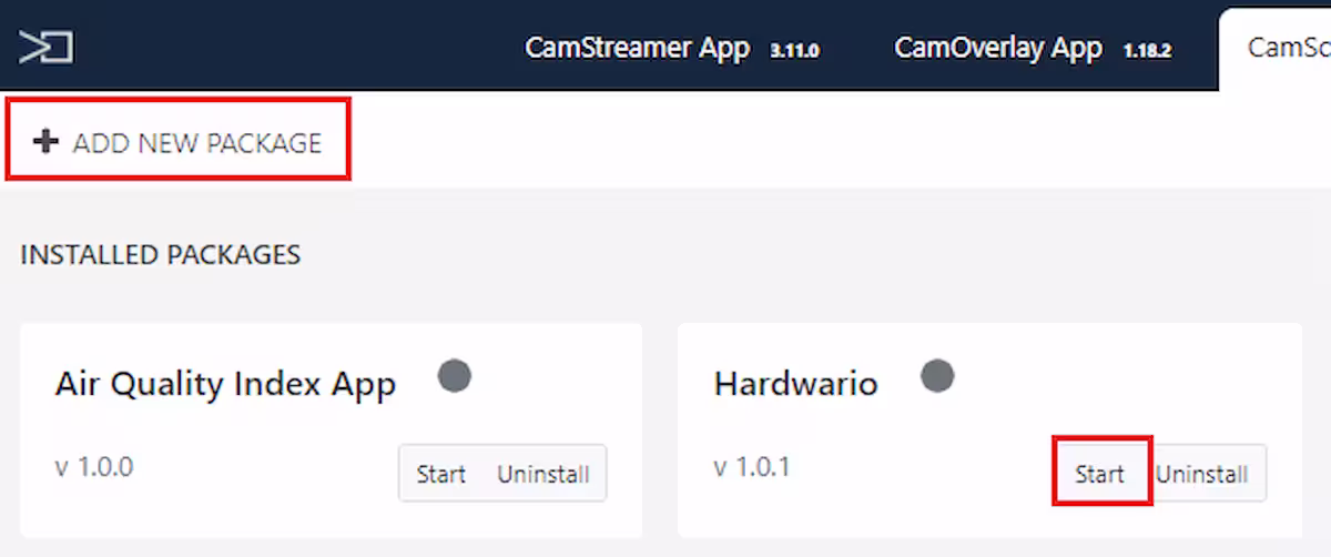 CamScripter App Integration with CHESTER IoT Hub Shows Data in a Live Stream - setup guide step 4