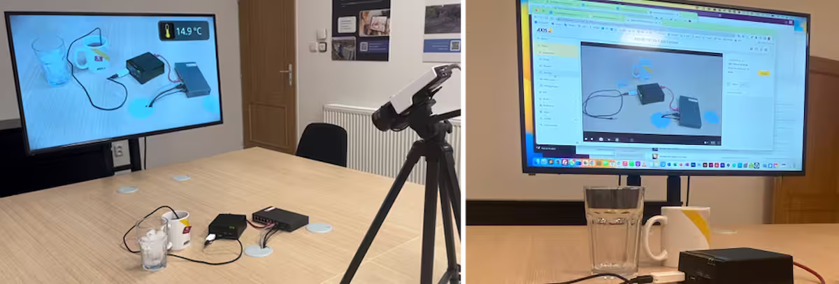 USB Thermometer Data in Video & Events Triggering to VMS Using AXIS D3110 Connectivity Hub - it also works with Raspberry Pi
